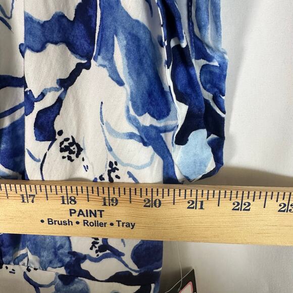 New Jessica Howard Blue White Floral Fit & Flare Dress Women's 16 Feminine - Picture 8 of 11